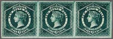 A rare and attractive multiple Gi = 1'000+. 226g 4* 300 (405) 5 d. blue-green, wmk.