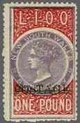 44 223 Corinphila Auction 31 May 2018 1885/94, Stamp Duty overprinted POSTAGE 3115 3115 1 lilac & claret, wmk.