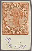 68 223 Corinphila Auction 31 May 2018 3184 3184 3185 3186 Third Sideface Issue 1887/89: Perforated Colour Trials (4) for the 2 s.
