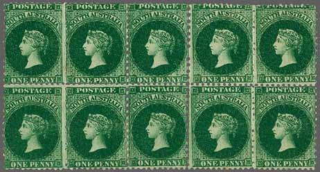 88 223 Corinphila Auction 31 May 2018 1870/73, Compound perforation 3242 3242 1 d. deep green, compound perf.
