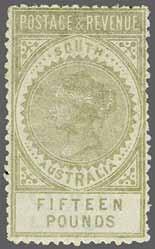 94 223 Corinphila Auction 31 May 2018 Post Ofice & Town Hall of Adelaide 3262 3262 15 silver, wmk.