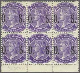 223 Corinphila Auction 31 May 2018 101 3277 3277 1899/1901: 2 d. bright violet, perf. 13, overprinted O. S.