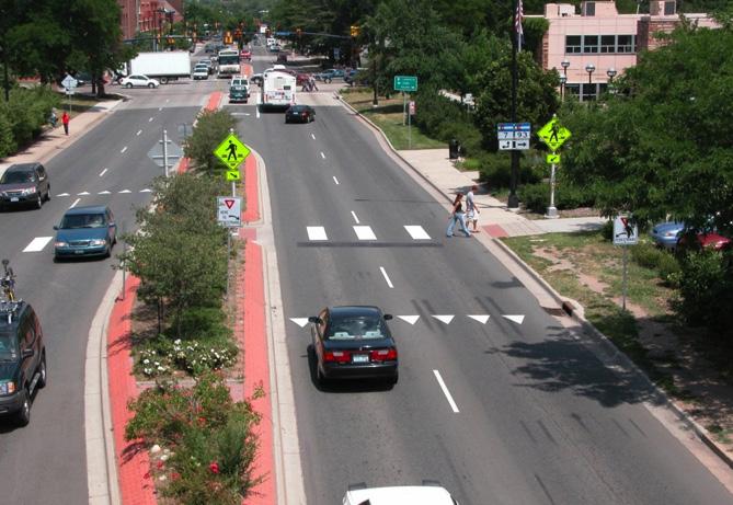 Advanced Yield Lines and Yield Signage Provides substantial visibility and warning at all crosswalks and reduces likelihood of multiple-threat collisions.
