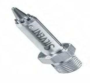 SILVENT 011: a robust stainless steel nozzle. Stainless steel is necessary in applications involving 