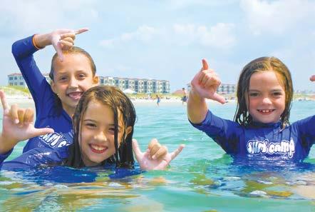 Whether riding atop a clear blue wave or exploring the hidden treasures of the beach, campers are involved and engaged in activities that