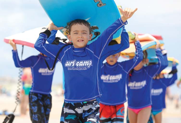 This week-long program contains dynamic curriculum focused on teaching kids how to ride waves safely on boogie boards, while increasing their comfort level in the ocean.