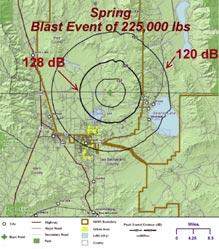 Though blast events are limited to 22,500 NEW at China Lake, larger blasts were demonstrated.