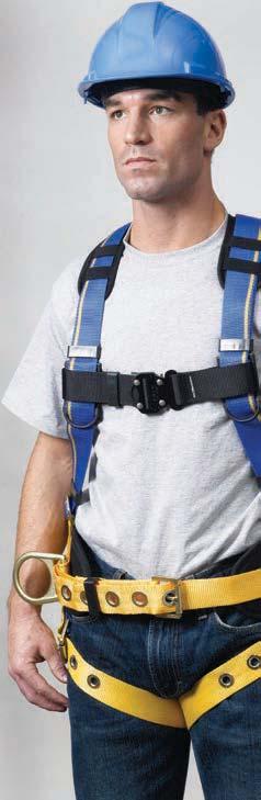 When properly positioned, the sub-pelvic straps help to distribute force and weight during and after a fall.