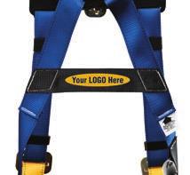 PERSONALIZE YOUR FALL PROTECTION EQUIPMENT WITH CUSTOM LOGO CAPABILITY ON TOOL BAGS AND HARNESSES. ES.