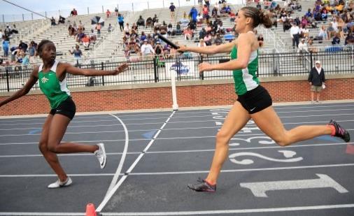 4 x 100 meter Relay Stockbridge High School Jasmine Holmes, Faith McDowell,