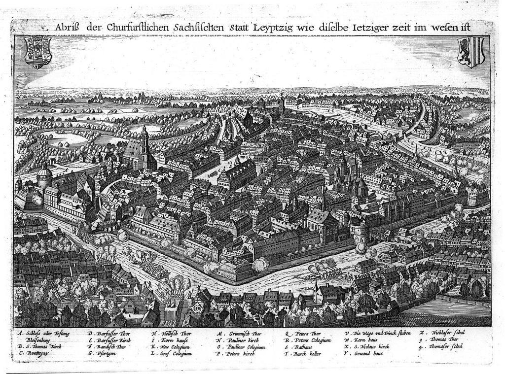 Frame conditions and the story - 1 due to fortification the city center of Leipzig was