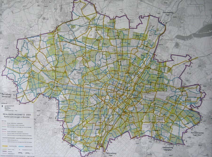 Realisation of the bicycle network The bicycle network