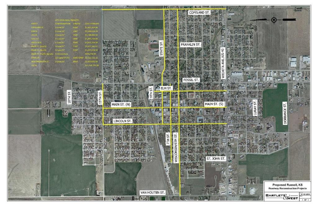 Project Costs are as follows: Street Project City Funds GO Bonds TIGER Funds CDBG Funds Street Total Copeland Street - Wichita Ave to 15th $ - $ 217,806.11 $ 2,439,428.45 $ - $ 2,657,234.