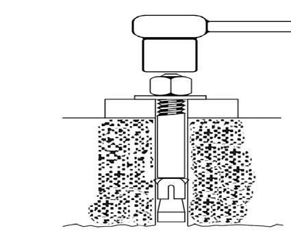 1) NOTE: TO ESE INSTLLTION OF THE OVERHED SSEMBLY, IT HELPS TO KEEP THE NCHOR BOLTS LOOSE ON ONE OF THE POSTS UNTIL THE OVERHED SSEMBLY IS MOUNTED. Fig 5.4 Fig 5.1 3.