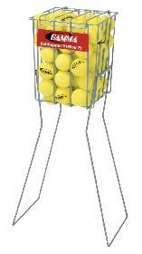 rolling action Stands up and opens for use as a feeding basket Stores up to 100 balls in each