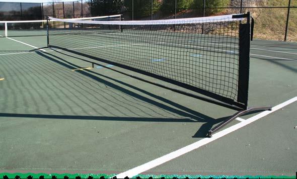 QuickStart courts Come complete with lacing rods, an easy-to-operate internal wind self-locking gear mechanism, and a chrome plated gear plate & removable handle Optional ground sleeves are sold