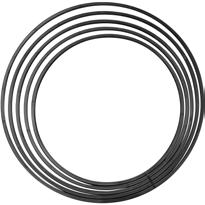 Hoop Steel HOOPS AND MATERIALS Top Grade Spring Steel 1/4 Diameter Hoop Steel yields approximately 6 ft. per lb. Hoop Steel comes on approx. 50 lbs to 60 lb. coils. Stk No. HS-G Less than 50 lbs. $1.