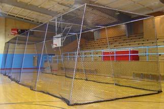 Over the Frame Batting Cage A batting cage so affordable everyone can have one. (See page 59 for life expectancy) # 36 nylon netting, 10.5' H x 10.