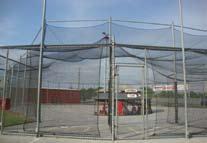 The frames are made of heavy gauge 1 5/8" galvanized pipe. Designed for field use or inside batting cage. Nets are black in color. Improved, stronger legs on Pitching "L" and Base Protector.