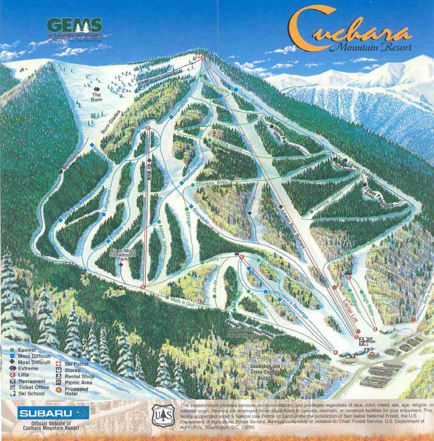 Skiing Assessment Background Panadero Ski Resort (later known as Cuchara Ski Area) opened for the 8/82 season Over the next couple decades, the resort operated on and off under many different