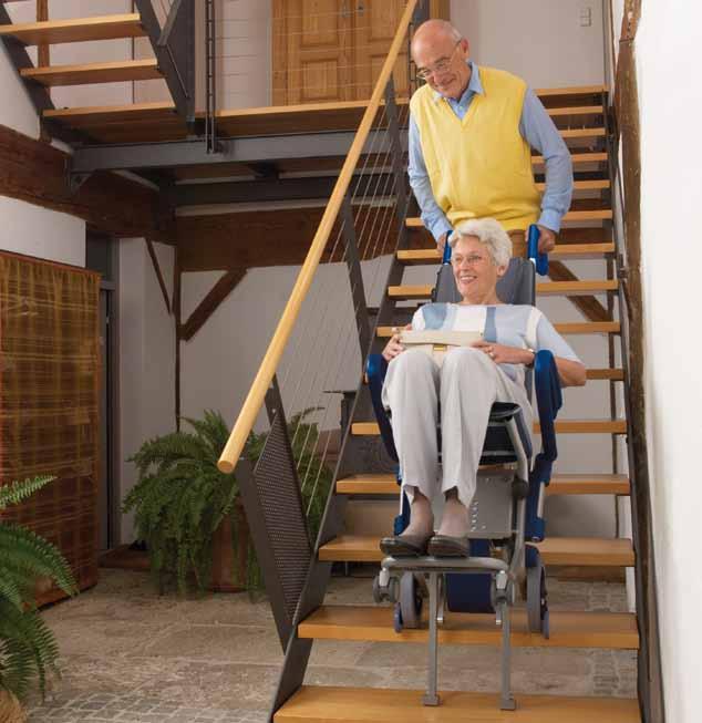Be it a handicap or an illness, stairs restrict your personal mobility considerably. With the escalino you can enjoy the feeling of being capable to reach virtually any destination.
