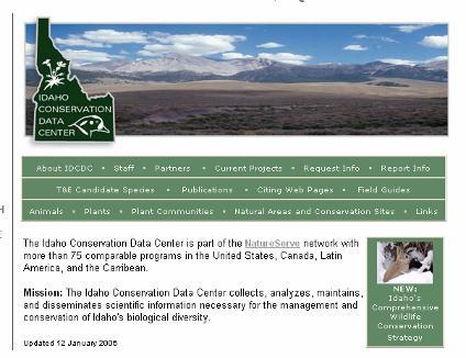 Status and Conservation See species checklists Idaho Department of Fish
