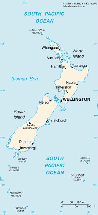 New Zealand The southern island of New Zealand is the more mountainous of the two main islands, crossed through the middle by mountains referred to as the Southern Alps.