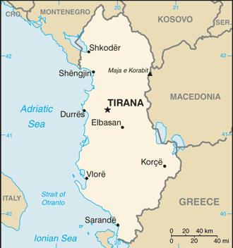 Albania Albania is a mountainous country, with about 70% of its surface area covered by mountains and hilly terrains. The country's high point is Mount Korab, 2 764 metres above sea level.