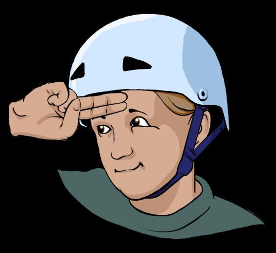 2V1 Two finger widths between helmet