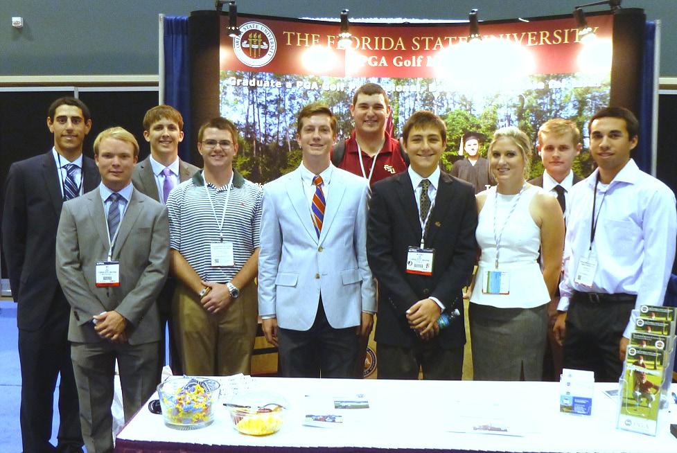 FSU PGA G LF MANAGEMENT Students network with industry execs at 60th PGA Merchandise Show More than 40 FSU PGM students attended the PGA Merchandise Show in Orlando in January, meeting with