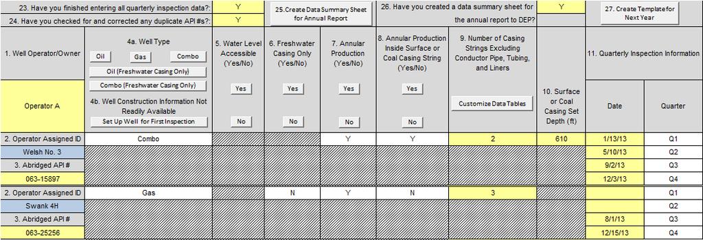 Form A Two-Year Example and Data Transfers Creating a data summary