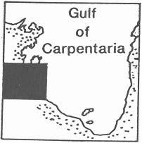 The western Gulf of Carpentaria showing the location of the 12 transects sampled to measure the impact of cyclone
