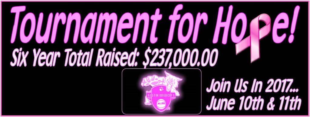 ABOUT THE TOURNAMENT FOR HOPE: JOIN US AGAIN IN 2018! - 100% of the proceeds will benefit construction and equipment for Seton Medical Center Austin's Breast Cancer Center through the Seton Fund.