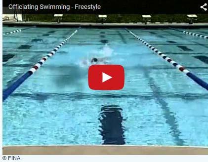 FREESTYLE: Turn / Finish Mechanics Swimmers may turn in any manner they want as long as they touch the wall at the end of each length of the race.