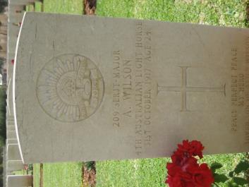 The Regimental Sergeant Major, Alex Wilson was found after the charge, still astride his horse, dead, in