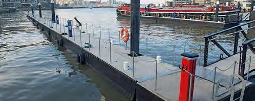 Gates are fitted at various vessel access points along the water s edge allowing access to the