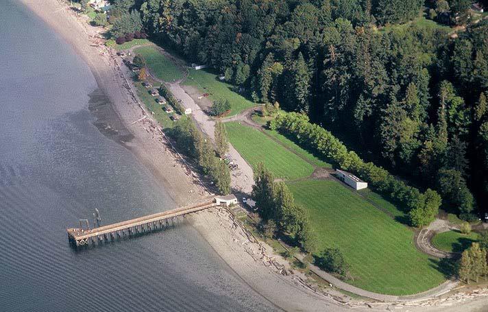 Figure 12-3: The 300-foot pier at Kayak Point County Park in Snohomish County provides opportunities for fishing and crabbing. (Photo by Hugh Shipman.
