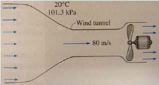 #14 A wind tunnel draws atmospheric air at 20 C and 101.