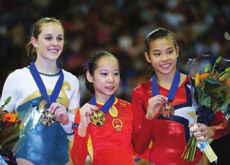 Above L to R: Beam medalists