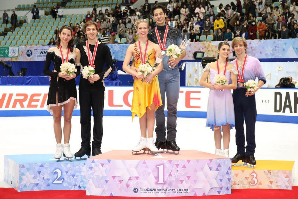 Ladies 1st place Kaitlyn WEAVER / Andrew POJE CAN 2nd place 3rd