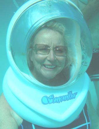 Underwater Walking Guests breathe