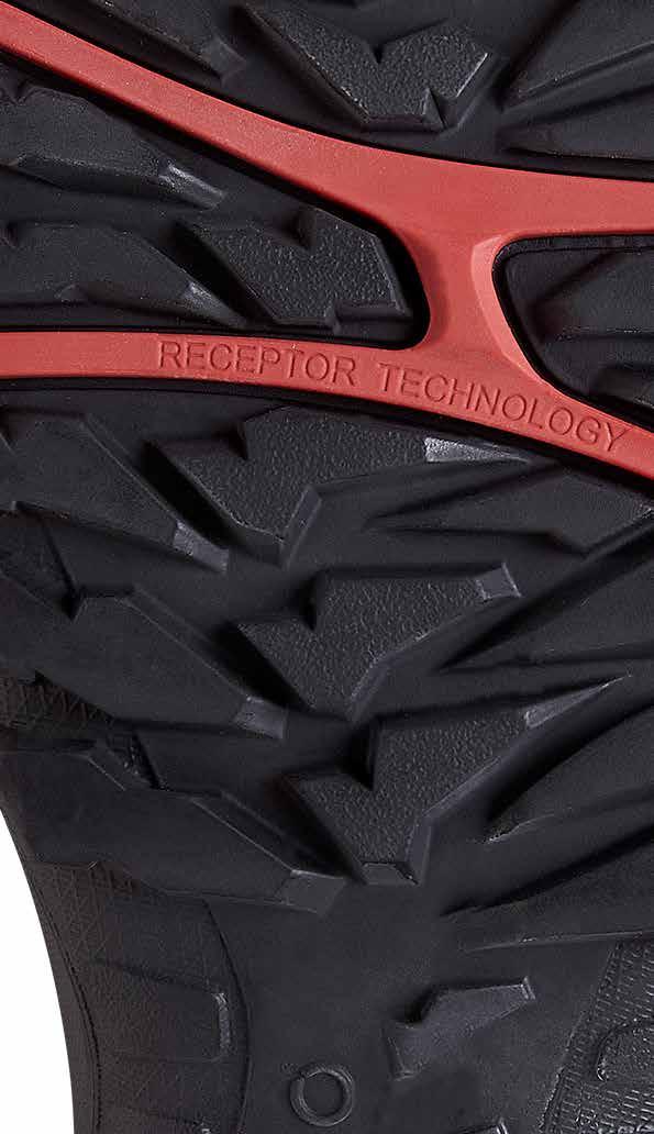 RECEPTOR TECHNOLOGY HYDROMAX The RECEPTOR technology platform is the result of a sequence of innovations connected to heel strike, smooth transition and striding comfort.
