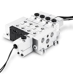 D i r e c t s o l e n o i d a n d s o l e n o i d p i l o t o p e r a t e d v a l v e s Series 800 Function Port size Flow (Max) Manifold Mounting Series 5/2-5/3 1/4 1.