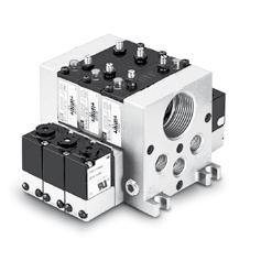 D i r e c t s o l e n o i d a n d s o l e n o i d p i l o t o p e r a t e d v a l v e s Series 800 Function Port size Flow (Max) Manifold mounting 5/2-5/3 1/4-3/8 1.4 C v with 3 common ports with C.