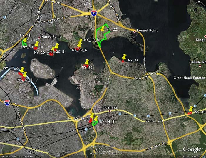 Detailed view of potential de-watering sites within Bronx and Queens Counties. Figure 5.