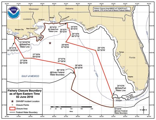 Chapter four Figure 4.4. More than one-third of federal waters in the Gulf were closed to recreational and commercial fishing during the BP oil disaster. 4.2.1.