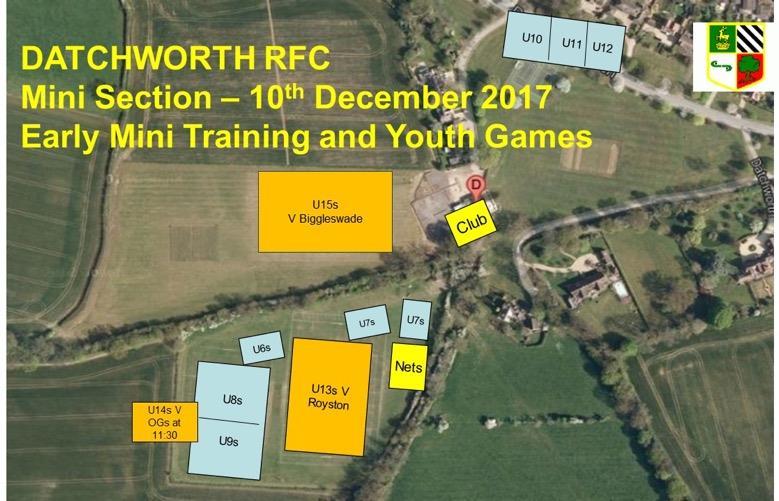 The U8s are on Parking Duty at Datchworth on Sunday for the Mini Section at 9AM the U14s will pick up car park marshalling at 10AM for the Youth Fixtures and to clear away the cones.
