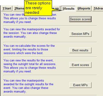 Working with events 93 make sure the calculations are correct. Any time you want to change the options used in the scoring use the third option, score "The current session after changing the options".