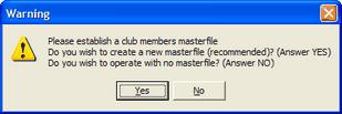 Getting started Normally you would say yes. See club members database 14 30 for more details.