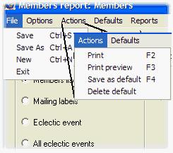 Your club members database 52 4.10.1 Saving reports The member's reports can be saved in two different ways.